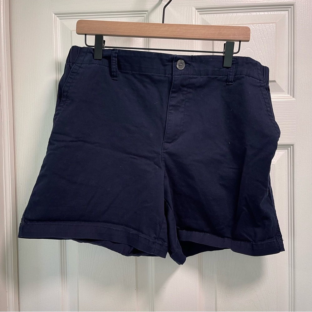 Navy chino shorts